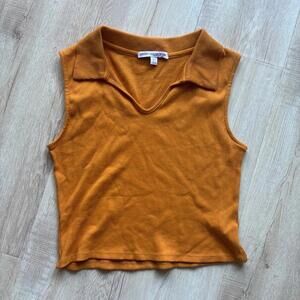 Orange polo sleeveless